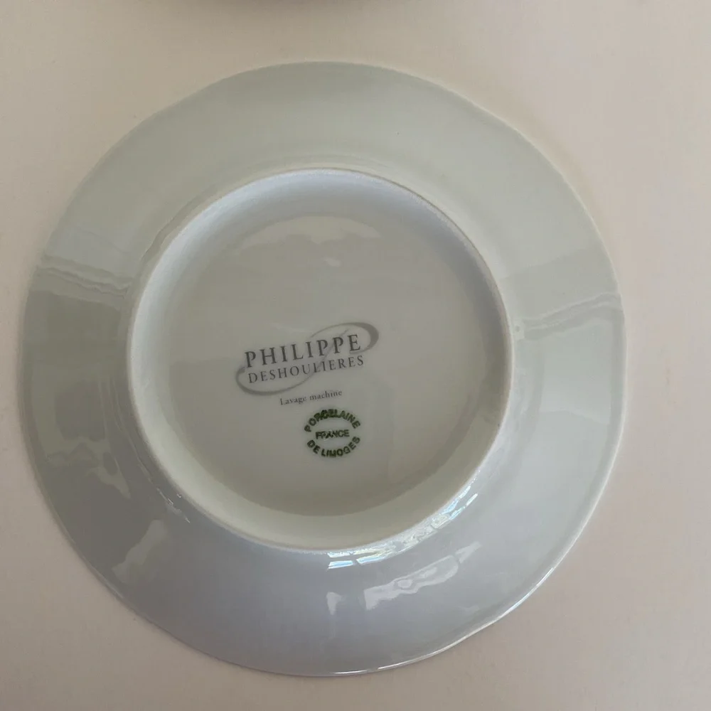 Limoges France set of Philippe Deshoulières Merchants Row Cocktail Plates NWT